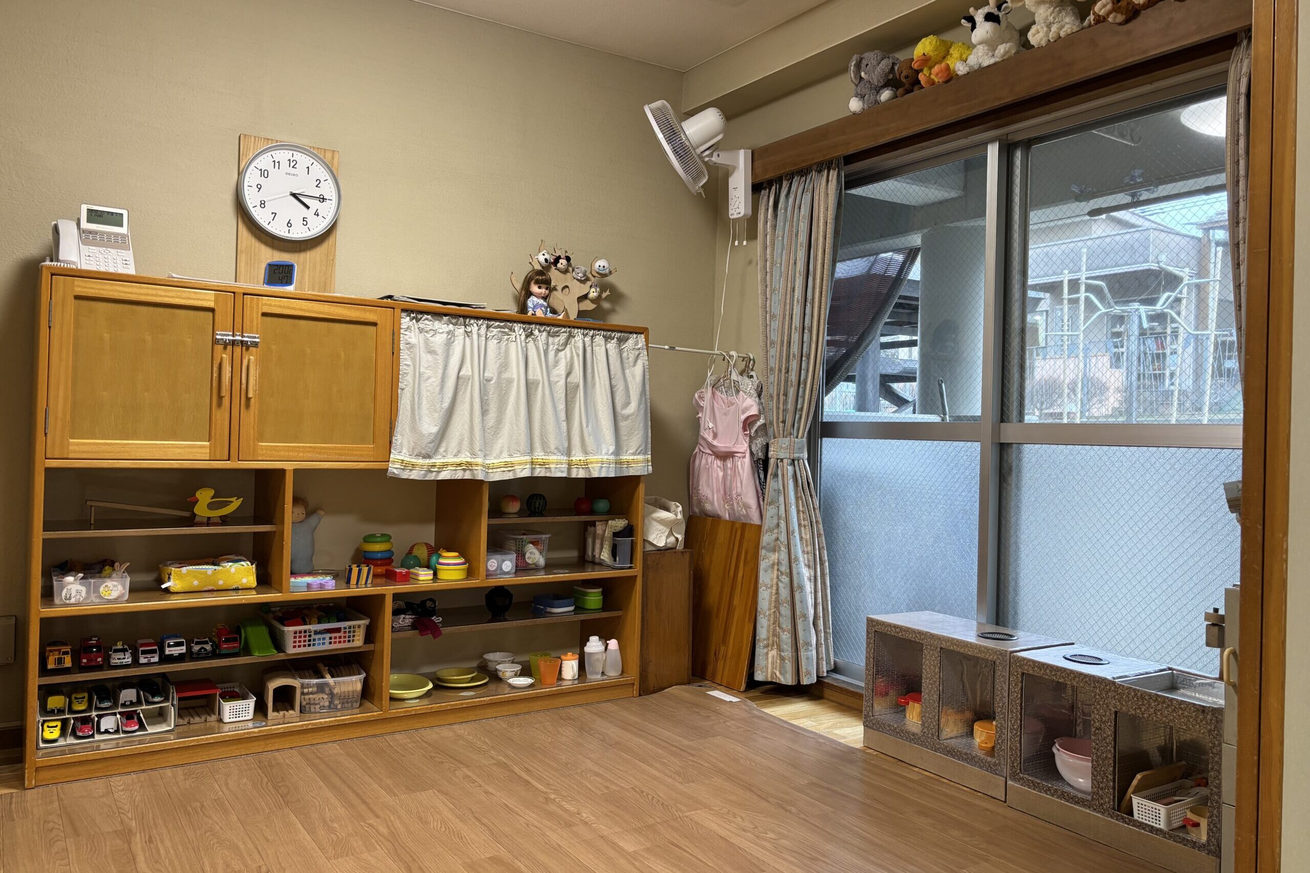 病後児保育室の室内